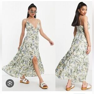 Abercrombie floral button through maxi dress